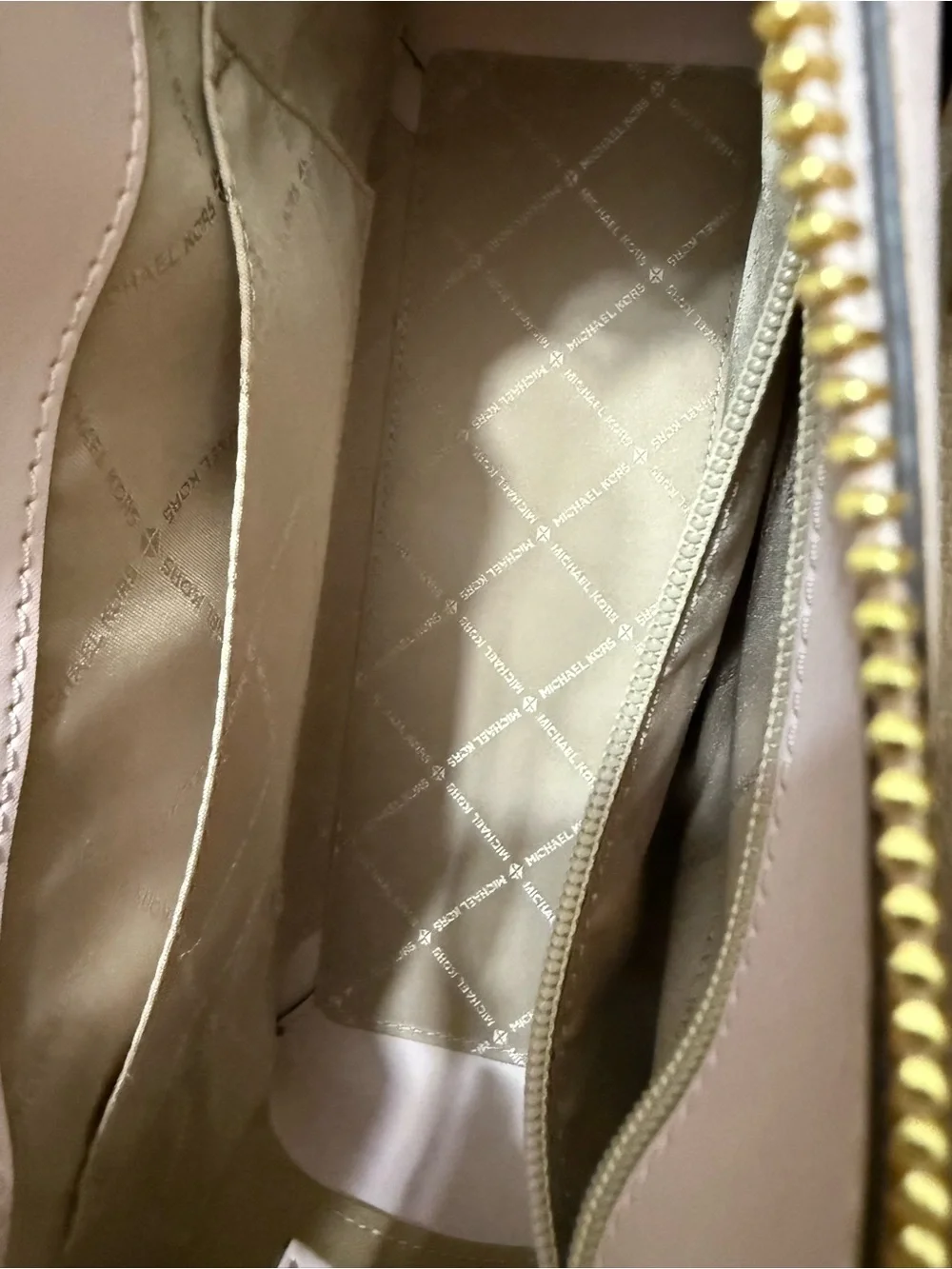 Michael Kors Hamilton Legacy Blush Pink Pebbled Leather Satchel Crossbody
